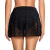 imageYonique Womens Swim Skirt Bathing Suit Bottoms Mid Waist Swim Bottoms Elastic Waist Swimsuit BottomsBlack 02