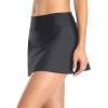 imageYonique Womens Swim Skirt Bathing Suit Bottoms Mid Waist Swim Bottoms Elastic Waist Swimsuit BottomsGrey