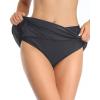 imageYonique Womens Swim Skirt Bathing Suit Bottoms Mid Waist Swim Bottoms Elastic Waist Swimsuit BottomsGrey