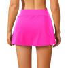 imageYonique Womens Swim Skirt Bathing Suit Bottoms Mid Waist Swim Bottoms Elastic Waist Swimsuit BottomsHot Pink