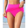 imageYonique Womens Swim Skirt Bathing Suit Bottoms Mid Waist Swim Bottoms Elastic Waist Swimsuit BottomsHot Pink