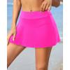 imageYonique Womens Swim Skirt Bathing Suit Bottoms Mid Waist Swim Bottoms Elastic Waist Swimsuit BottomsHot Pink