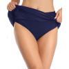 imageYonique Womens Swim Skirt Bathing Suit Bottoms Mid Waist Swim Bottoms Elastic Waist Swimsuit BottomsNavy Blue