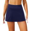 imageYonique Womens Swim Skirt Bathing Suit Bottoms Mid Waist Swim Bottoms Elastic Waist Swimsuit BottomsNavy Blue