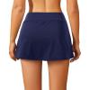 imageYonique Womens Swim Skirt Bathing Suit Bottoms Mid Waist Swim Bottoms Elastic Waist Swimsuit BottomsNavy Blue