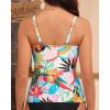 imageYonique Womens Tankini Top Swimwear Twist V Neck Swimsuits Tummy Control Bathing Suits Top OnlyColorful Floral