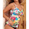 imageYonique Womens Tankini Top Swimwear Twist V Neck Swimsuits Tummy Control Bathing Suits Top OnlyColorful Floral