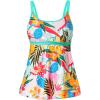 imageYonique Tankini Top for Women Bathing Suit Top No Bottom Modest Swimsuit Top Only Tummy Control Swim Tank TopColorful Floral