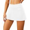 imageYonique Womens Swim Skirt Bathing Suit Bottoms Mid Waist Swim Bottoms Elastic Waist Swimsuit BottomsWhite