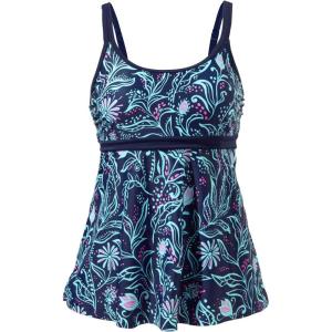 imageYonique Tankini Top for Women Bathing Suit Top No Bottom Modest Swimsuit Top Only Tummy Control Swim Tank TopBlue Flower