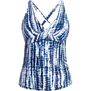 imageYonique Tummy Control Tankini Top Only V Neck Swim Top Twist Front Bathing Suit Top No BottomBlue Tie Dye