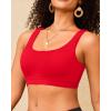 imageWomen Sport Bra Swimsuit Top  Swim Bra Bikini Top Only Scoop Neck Bathing Top 2025 SwimwearRed