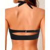 imageYonique Women Halter Bikini Top Only Retro Swimsuit Top Push Up Bathing Suit Top No BottomBlack