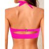 imageYonique Women Halter Bikini Top Only Retro Swimsuit Top Push Up Bathing Suit Top No BottomHot Pink