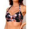 imageYonique Women Halter Bikini Top Only Retro Swimsuit Top Push Up Bathing Suit Top No BottomPeach Blossom