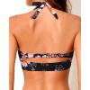 imageYonique Women Halter Bikini Top Only Retro Swimsuit Top Push Up Bathing Suit Top No BottomPeach Blossom