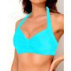 imageYonique Women Halter Bikini Top Only Retro Swimsuit Top Push Up Bathing Suit Top No BottomTeal
