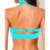 imageYonique Women Halter Bikini Top Only Retro Swimsuit Top Push Up Bathing Suit Top No BottomTeal