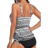 imageYonique Womens Blouson Tankini Top Only Loose Fit Swim Top No Bottom Modest Swimsuit TopBlack Tribal
