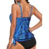 imageYonique Womens Blouson Tankini Top Only Loose Fit Swim Top No Bottom Modest Swimsuit TopBlue Paisley