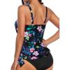 imageYonique Womens Blouson Tankini Top Only Loose Fit Swim Top No Bottom Modest Swimsuit TopFloral