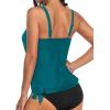 imageYonique Womens Blouson Tankini Top Only Loose Fit Swim Top No Bottom Modest Swimsuit TopTeal
