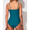 imageYonique Womens Strapless One Piece Swimsuit Tummy Control Bandeau Bathing Suits Slimming Twist Front SwimwearPine Green