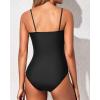 imageYonique Womens Strapless One Piece Swimsuit Tummy Control Bandeau Bathing Suits Slimming Twist Front SwimwearWhite  Black