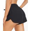 imageYonique Womens Swim Shorts Sporty Boardshorts with Pockets Drawstring Swim Bottom Swim Trunks for Teen Girls Black XL
