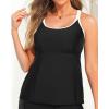 imageYonique Womens Tankini Top Swimsuits Top No Bottom Athletic Tummy Control Bathing Suits Top Swim Tank TopBlack  White