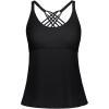 imageYonique Womens Tankini Top Swimsuits Top No Bottom Athletic Tummy Control Bathing Suits Top Swim Tank TopBlack
