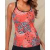 imageYonique Womens Tankini Top Swimsuits Top No Bottom Athletic Tummy Control Bathing Suits Top Swim Tank TopRed Floral