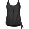imageYonique Womens Blouson Tankini Top Only Loose Fit Swim Top No Bottom Modest Swimsuit TopBlack