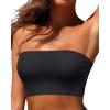 imageBandeau Bikini Tops for Women  Strapless Swim Top Bathing Suit Tube Swimsuit TopsBlack