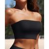 imageBandeau Bikini Tops for Women  Strapless Swim Top Bathing Suit Tube Swimsuit TopsBlack
