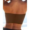 imageBandeau Bikini Tops for Women  Strapless Swim Top Bathing Suit Tube Swimsuit TopsBrown