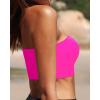 imageBandeau Bikini Tops for Women  Strapless Swim Top Bathing Suit Tube Swimsuit TopsHot Pink