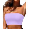 imageBandeau Bikini Tops for Women  Strapless Swim Top Bathing Suit Tube Swimsuit TopsPurple