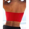 imageBandeau Bikini Tops for Women  Strapless Swim Top Bathing Suit Tube Swimsuit TopsRed