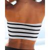 imageBandeau Bikini Tops for Women  Strapless Swim Top Bathing Suit Tube Swimsuit TopsStriped