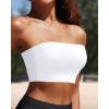 imageBandeau Bikini Tops for Women  Strapless Swim Top Bathing Suit Tube Swimsuit TopsWhite