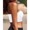 imageBandeau Bikini Tops for Women  Strapless Swim Top Bathing Suit Tube Swimsuit TopsWhite