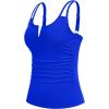 imageWomen Tankini Bathing Suit Top  Ruched Tummy Control Swimsuit Top Modest Swim Tank Top Only No Bottom 2025Royal Blue