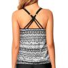 imageYonique Blouson Tankini Tops for Women Swimwear Top Only Modest Tankini Tops Loose Fit Swim Tops No BottomBlack Tribal