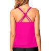 imageYonique Blouson Tankini Tops for Women Swimwear Top Only Modest Tankini Tops Loose Fit Swim Tops No BottomHot Pink