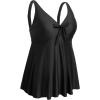 imageYonique Plus Size Tankini Tops for Women Only Flowy Bathing Suits Tops Long Swim Tops Modest Swimsuit TopBlack