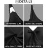 imageYonique Plus Size Tankini Tops for Women Only Flowy Bathing Suits Tops Long Swim Tops Modest Swimsuit TopBlack
