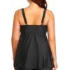 imageYonique Plus Size Tankini Tops for Women Only Flowy Bathing Suits Tops Long Swim Tops Modest Swimsuit TopBlack