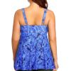 imageYonique Plus Size Tankini Tops for Women Only Flowy Bathing Suits Tops Long Swim Tops Modest Swimsuit TopBlue Paisley
