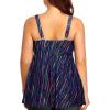 imageYonique Plus Size Tankini Tops for Women Only Flowy Bathing Suits Tops Long Swim Tops Modest Swimsuit TopBlue Stripe